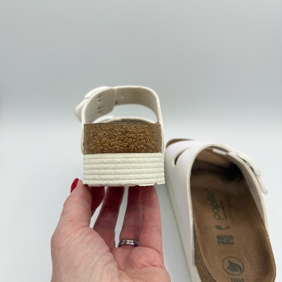 Birkenstock Papillio Platform Arizona Sandals Size 38 White - Picture 12 of 16